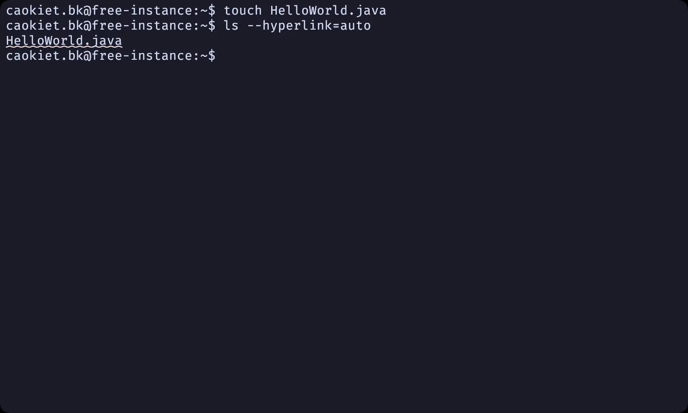 List files with hyperlink