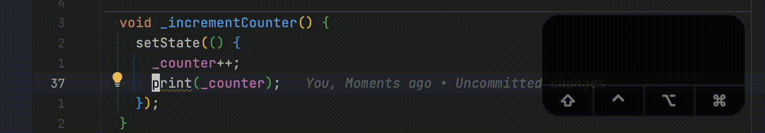 Comment current line