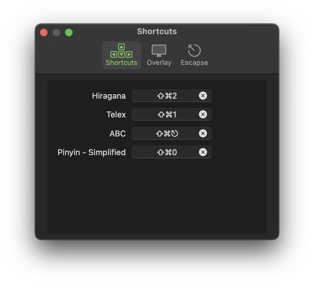 shortcuts